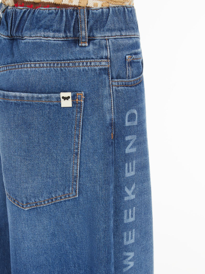 Jeans ampi in denim con logo  WEEKEND MAXMARA