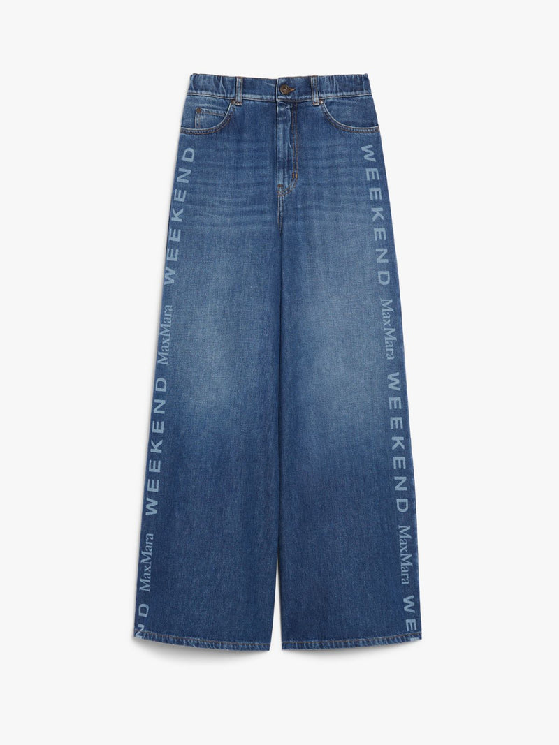 Jeans ampi in denim con logo  WEEKEND MAXMARA