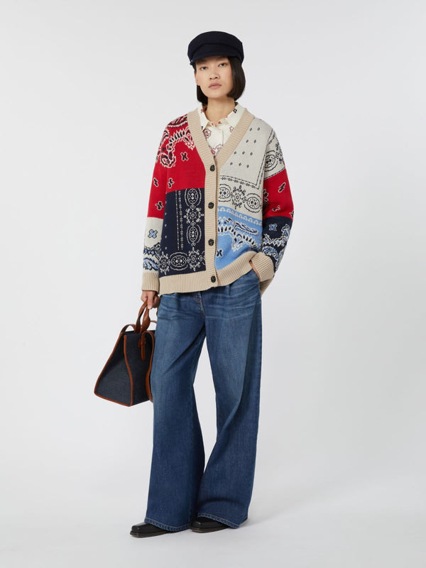 Cardigan over in filato jacquard WEEKEND MAXMARA