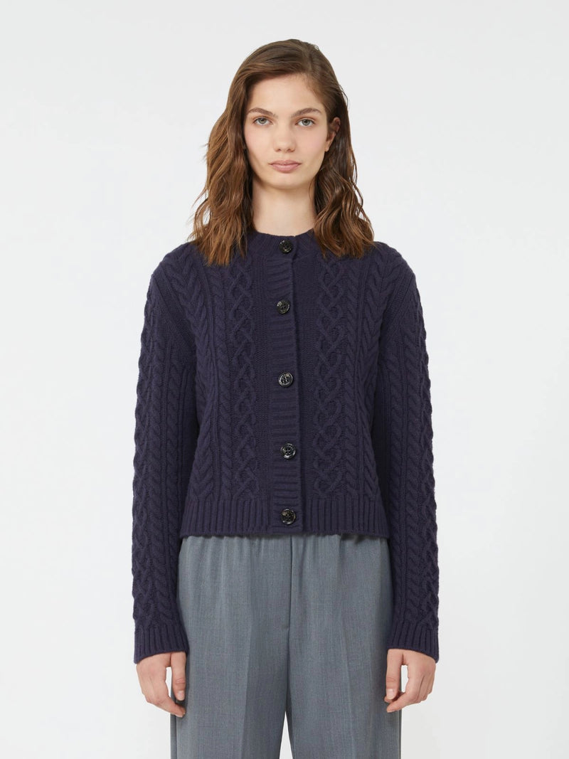 Cardigan girocollo in filato di lana - BLU WEEKEND MAXMARA