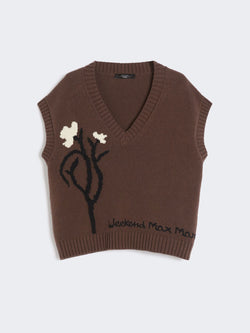 Gilet intarsiato in misto cotone WEEKEND MAXMARA