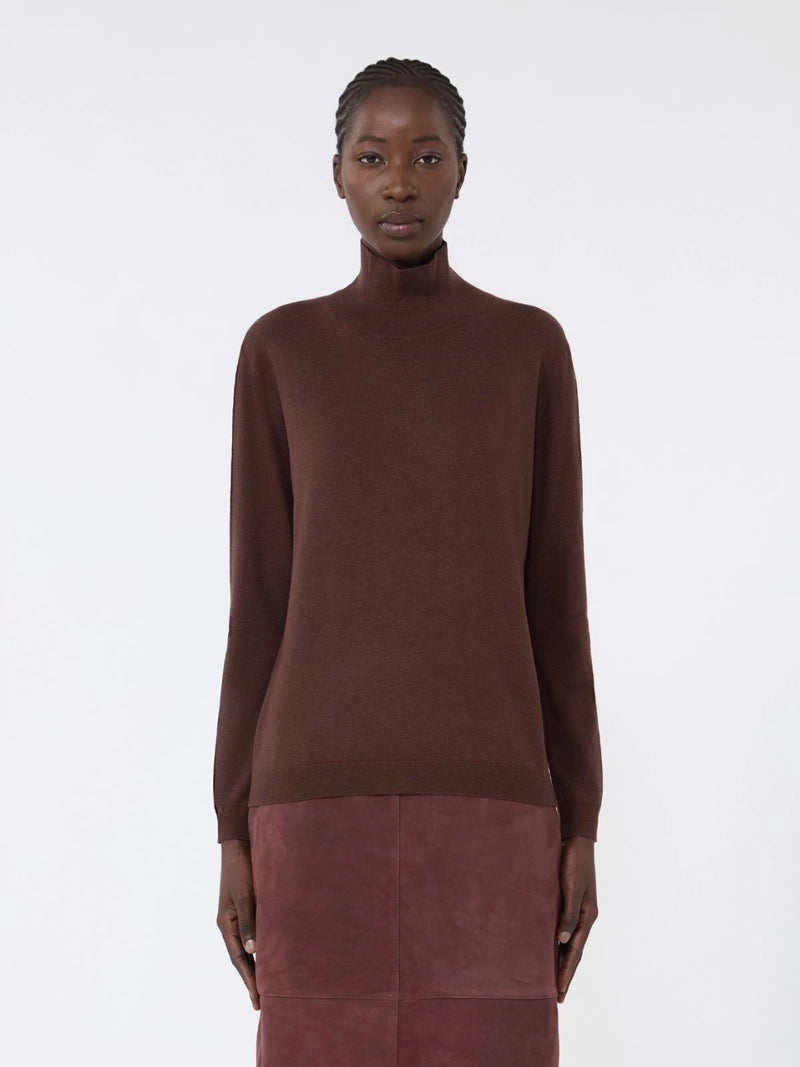 Dolcevita in filato di seta e lana - CIOCCOLATO WEEKEND MAXMARA