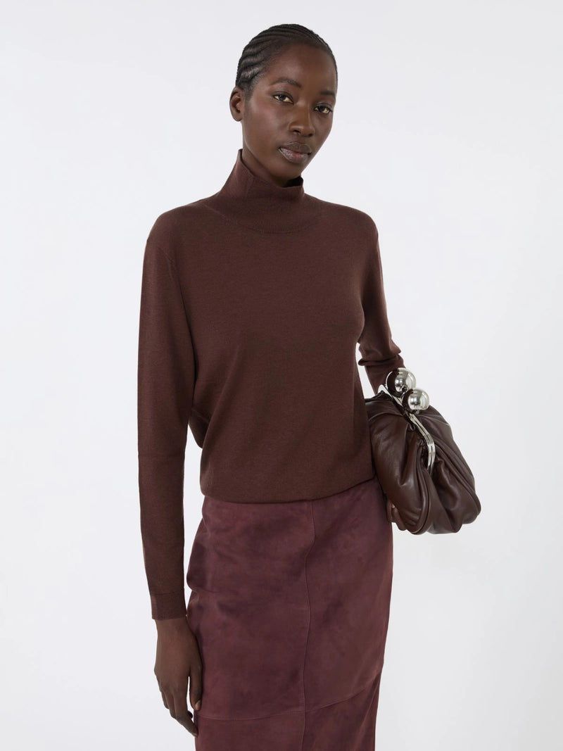 Dolcevita in filato di seta e lana - CIOCCOLATO WEEKEND MAXMARA