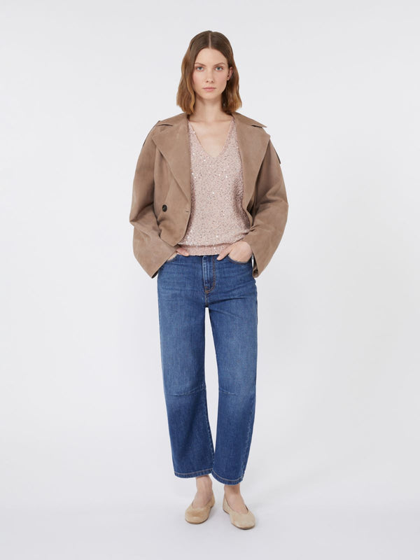 Top in maglia con paillette WEEKEND MAXMARA