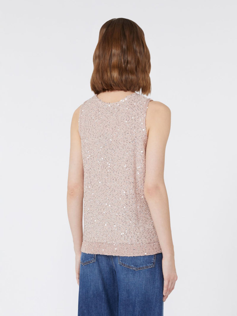 Top in maglia con paillette WEEKEND MAXMARA