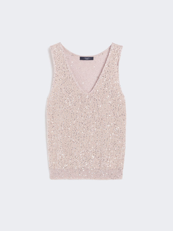 Top in maglia con paillette WEEKEND MAXMARA