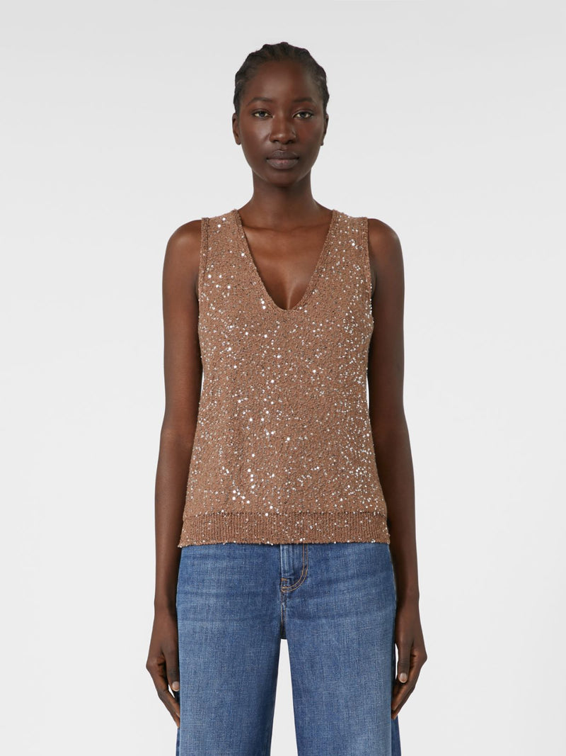 Top in maglia con paillette WEEKEND MAXMARA (Copia)