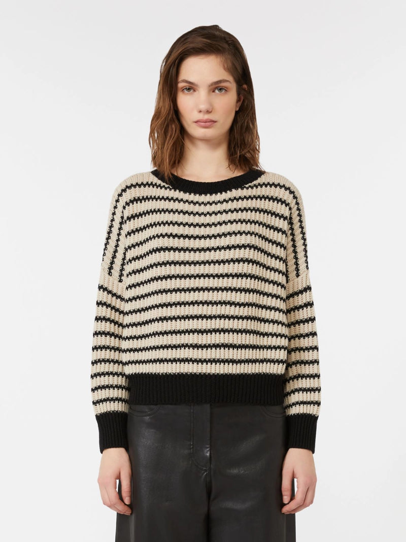 Maglia crop in filato di lana - BEIGE WEEKEND MAXMARA