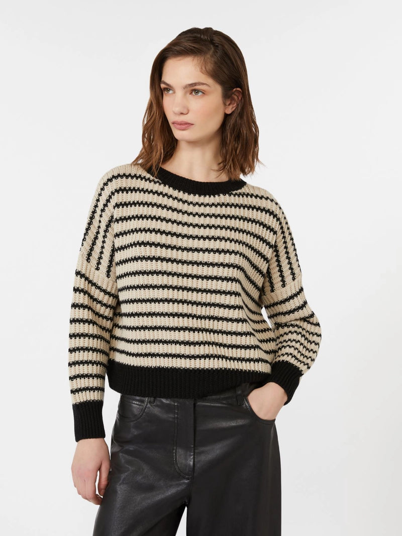 Maglia crop in filato di lana - BEIGE WEEKEND MAXMARA