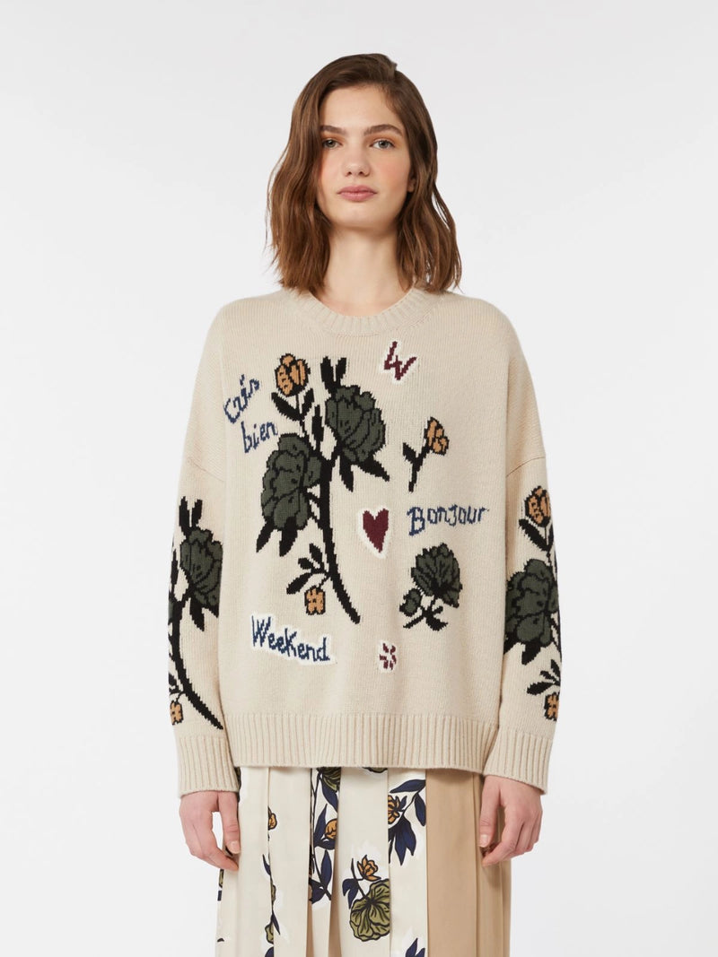 Maglia over in filato di lana - ECRU WEEKEND MAXMARA