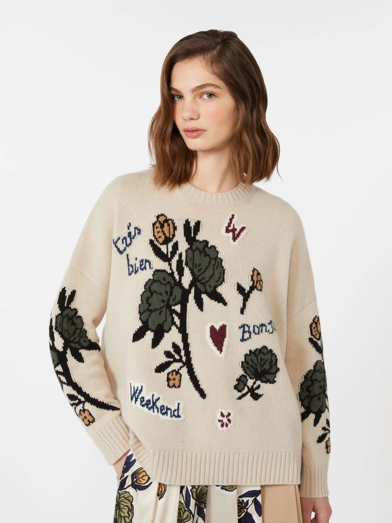 Maglia over in filato di lana - ECRU WEEKEND MAXMARA