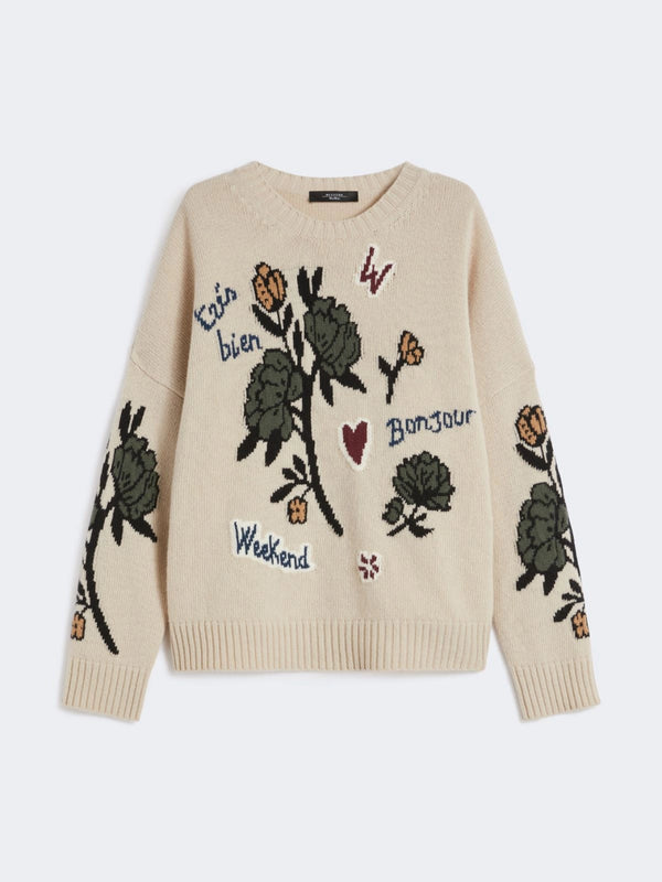 Maglia over in filato di lana - ECRU WEEKEND MAXMARA