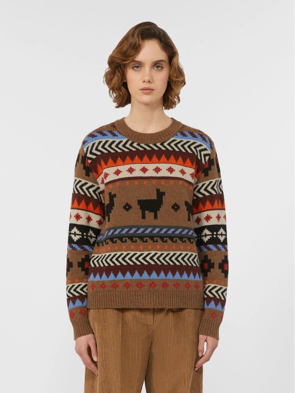 Maglia in jacquard di alpaca e lana - CAMMELLO WEEKEND MAXMARA
