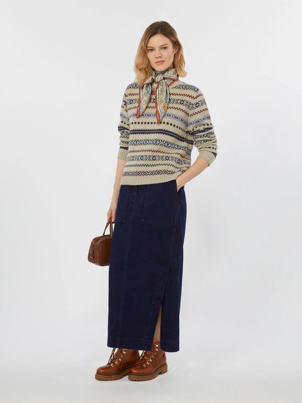 Maglia in jacquard di alpaca e lana - ECRU WEEKEND MAXMARA