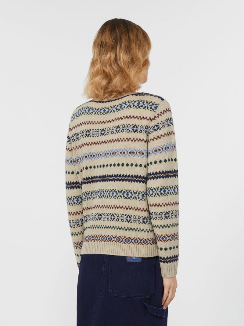 Maglia in jacquard di alpaca e lana - ECRU WEEKEND MAXMARA