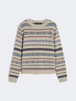 Maglia in jacquard di alpaca e lana - ECRU WEEKEND MAXMARA