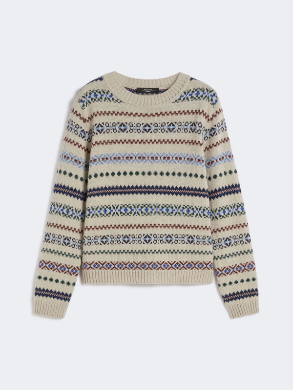 Maglia in jacquard di alpaca e lana - ECRU WEEKEND MAXMARA