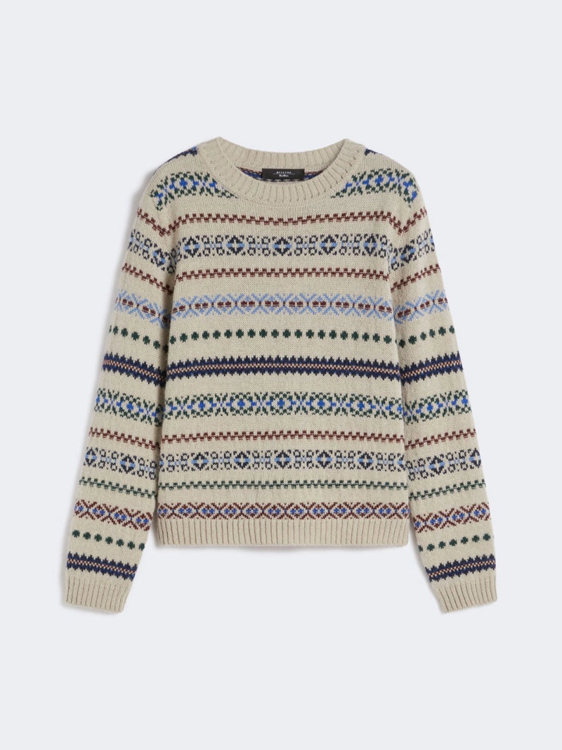 Maglia in jacquard di alpaca e lana - ECRU WEEKEND MAXMARA