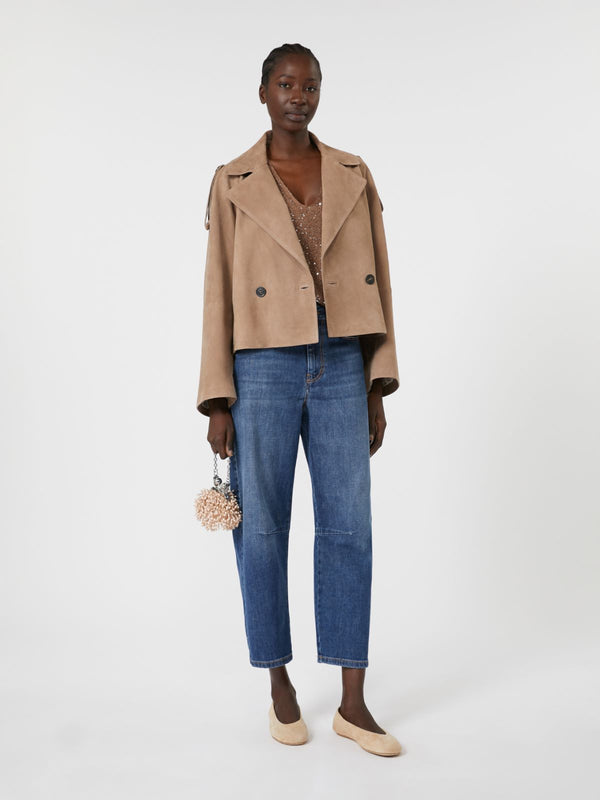 Trench corto in suede WEEKEND MAXMARA
