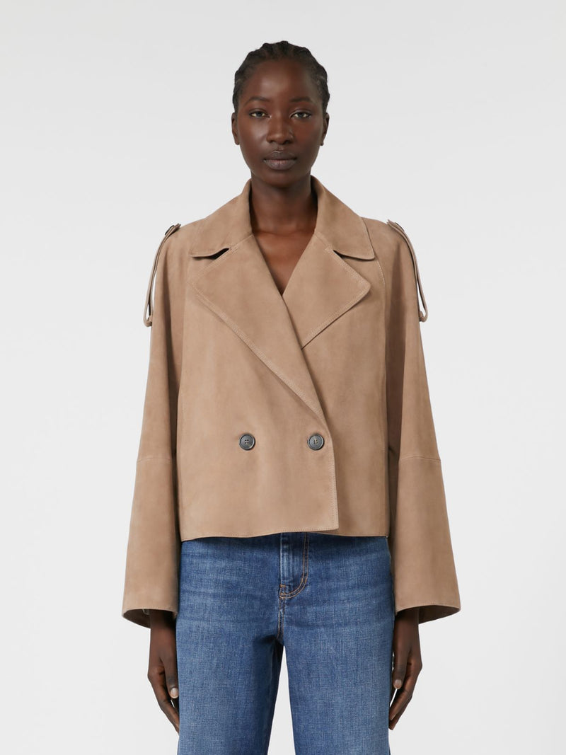 Trench corto in suede WEEKEND MAXMARA