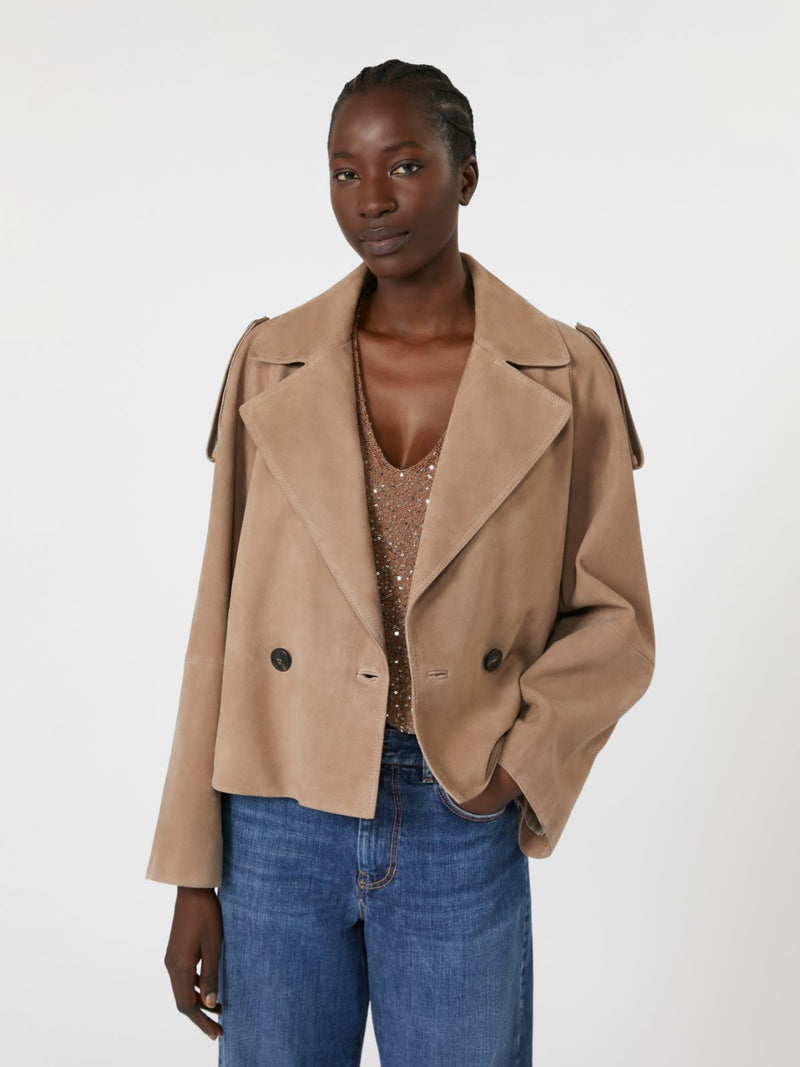 Trench corto in suede WEEKEND MAXMARA