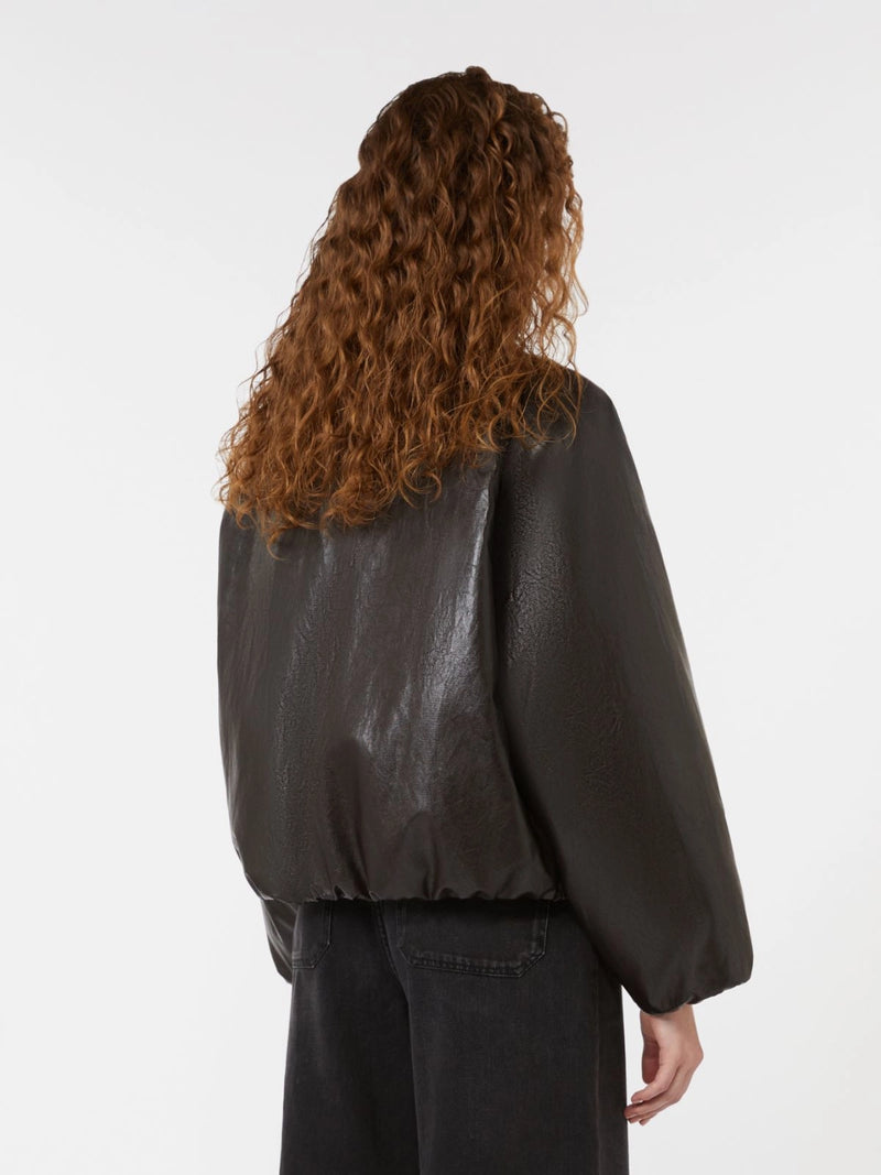 Bomber crop in jersey spalmato - CIOCCOLATO WEEKEND MAXMARA