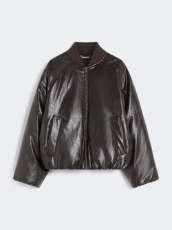 Bomber crop in jersey spalmato - CIOCCOLATO WEEKEND MAXMARA