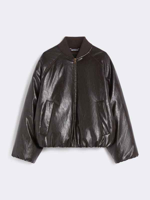 Bomber crop in jersey spalmato - CIOCCOLATO WEEKEND MAXMARA