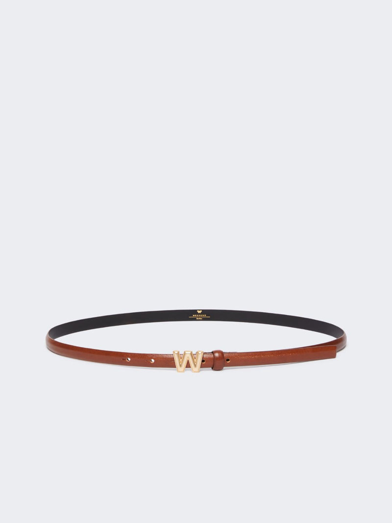 Cintura in pelle con fibbia logata WEEKEND MAXMARA