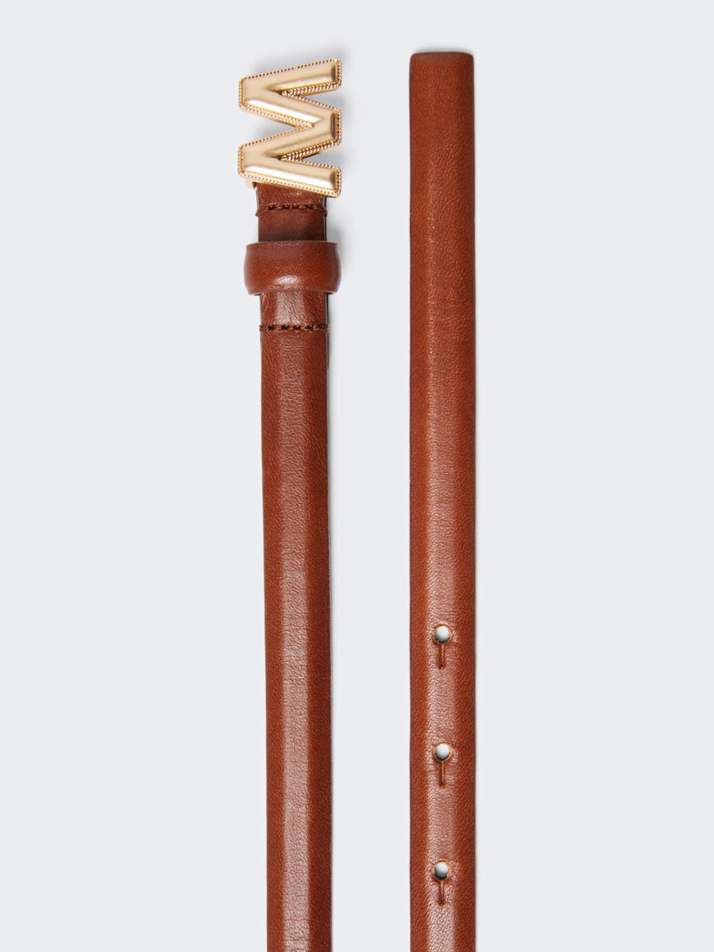 Cintura in pelle con fibbia logata WEEKEND MAXMARA