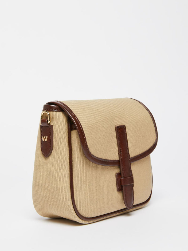 Borsa a tracolla in canvas e pelle WEEKEND MAXMARA