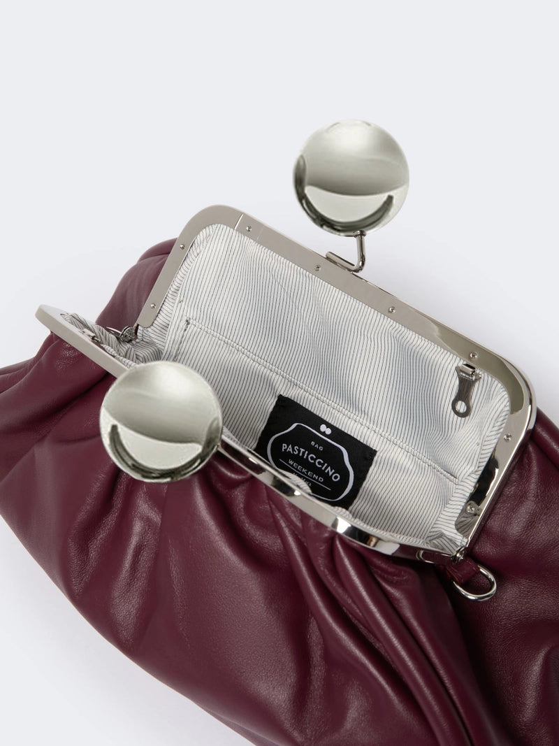 Pasticcino Bag medium in nappa lucida - ROSSO VIOLA WEEKEND MAXMARA