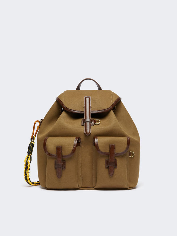 Zaino in cotone e pelle WEEKEND MAXMARA