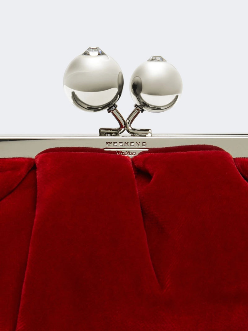 Small cotton velvet Pasticcino Bag - ROSSO WEEKEND MAXMARA