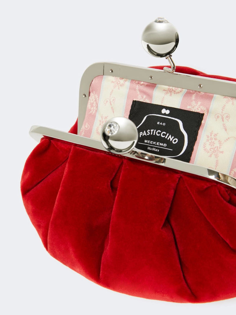 Small cotton velvet Pasticcino Bag - ROSSO WEEKEND MAXMARA