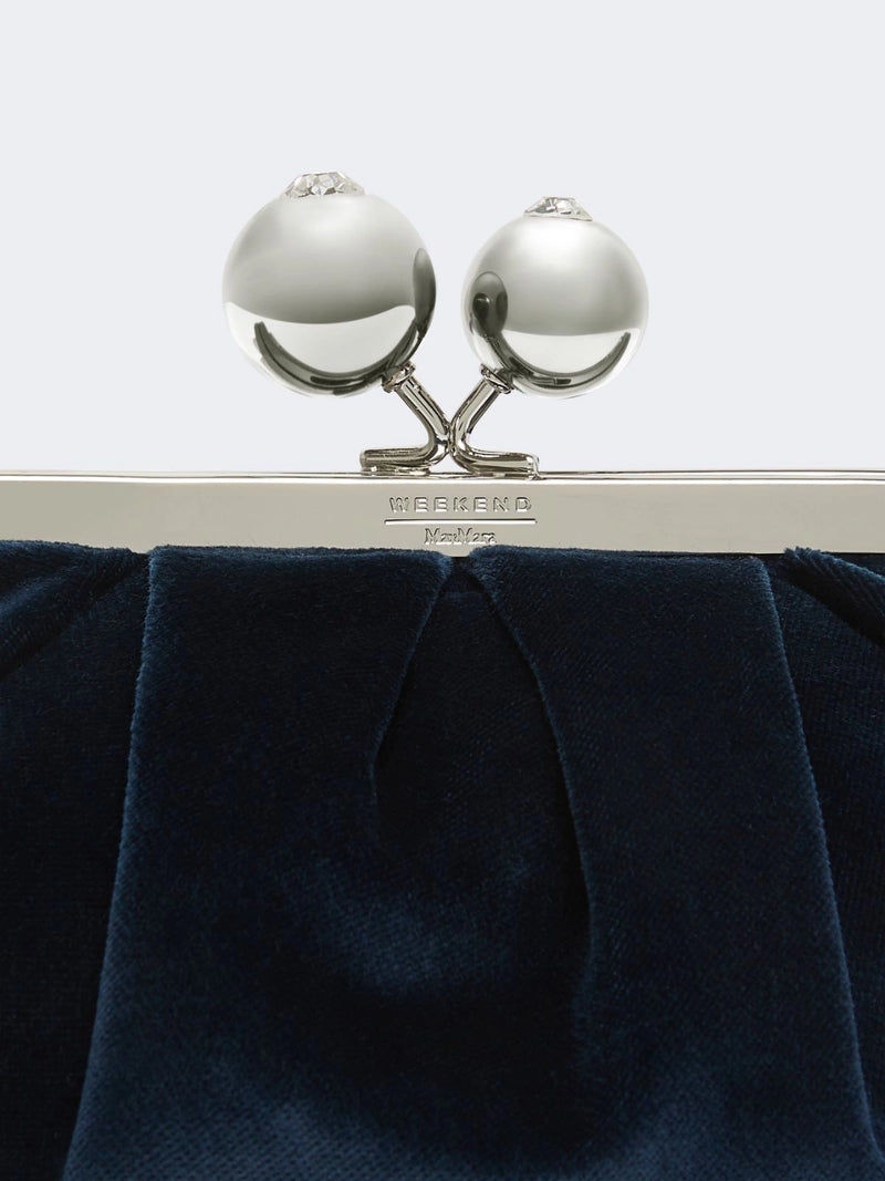 Small cotton velvet Pasticcino Bag - BLU MARINO WEEKEND MAXMARA
