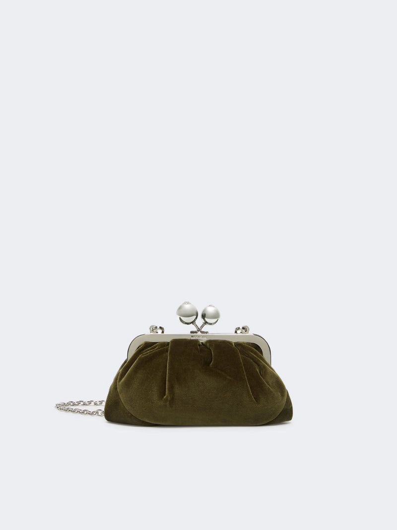 Small cotton velvet Pasticcino Bag - VERDE KAKI WEEKEND MAXMARA