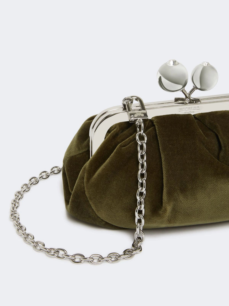 Small cotton velvet Pasticcino Bag - VERDE KAKI WEEKEND MAXMARA