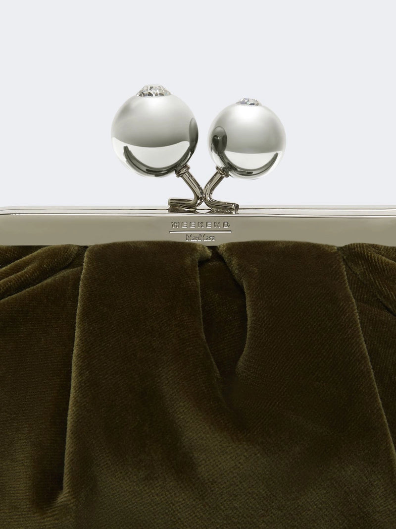 Small cotton velvet Pasticcino Bag - VERDE KAKI WEEKEND MAXMARA