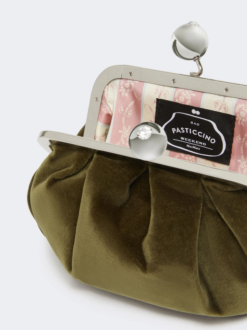 Small cotton velvet Pasticcino Bag - VERDE KAKI WEEKEND MAXMARA