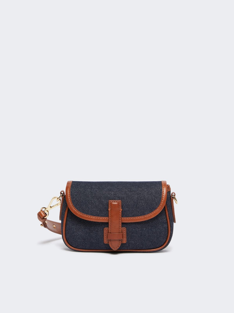 Borsa a tracolla piccola in denim e pelle WEEKEND MAXMARA