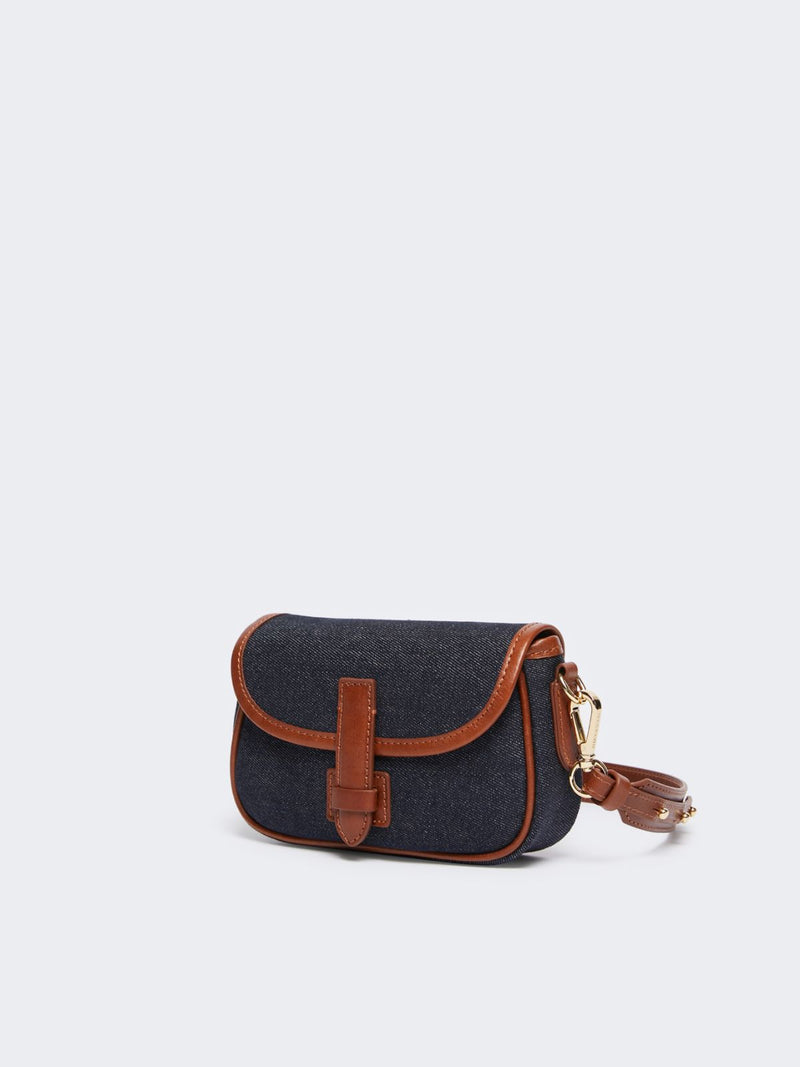 Borsa a tracolla piccola in denim e pelle WEEKEND MAXMARA