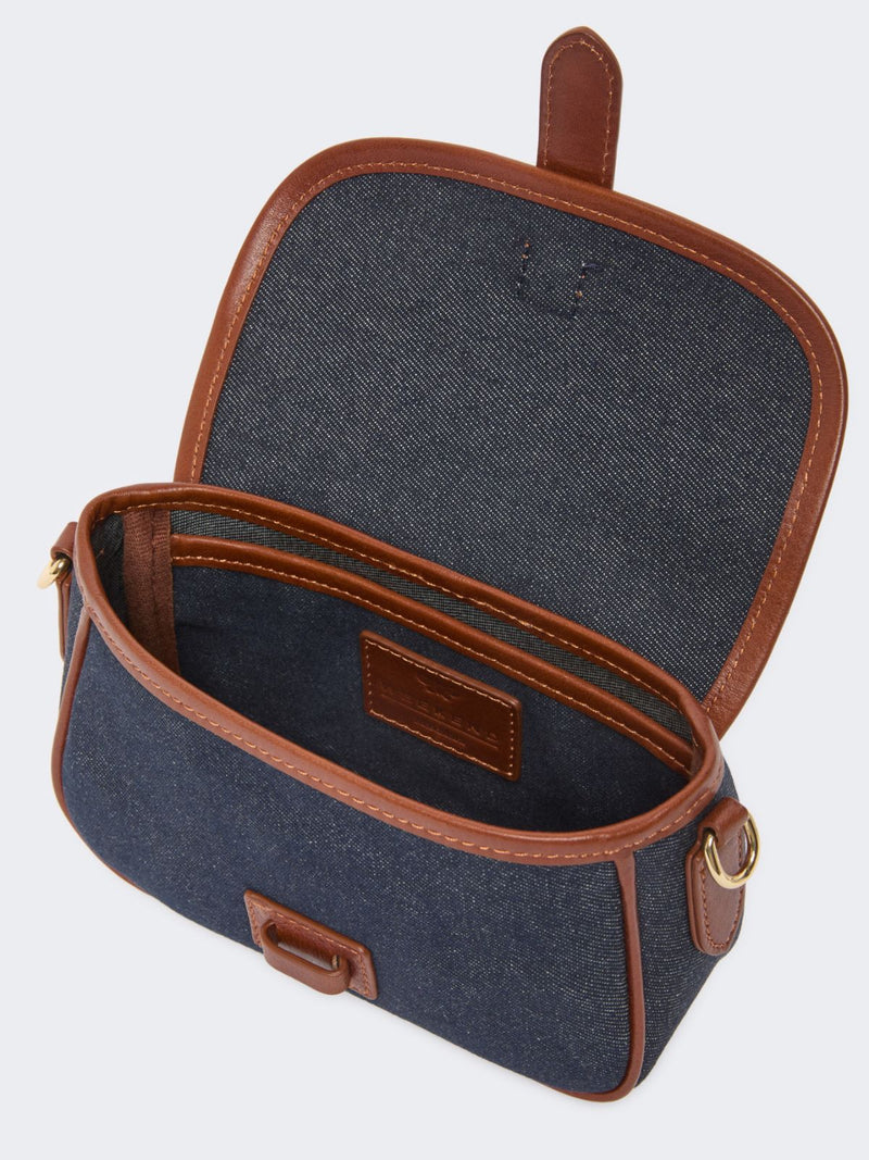 Borsa a tracolla piccola in denim e pelle WEEKEND MAXMARA