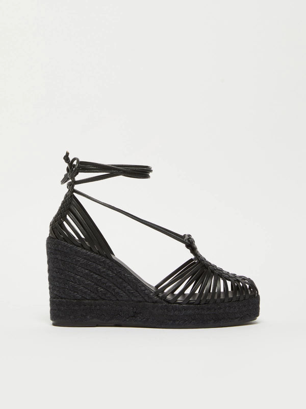 Sandalo in pelle intrecciata - NERO WEEKEND MAXMARA