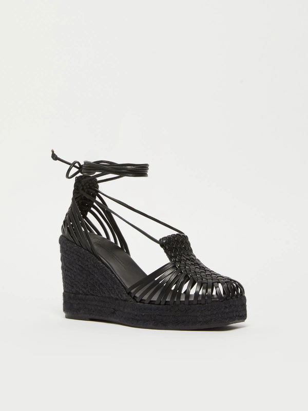 Sandalo in pelle intrecciata - NERO WEEKEND MAXMARA