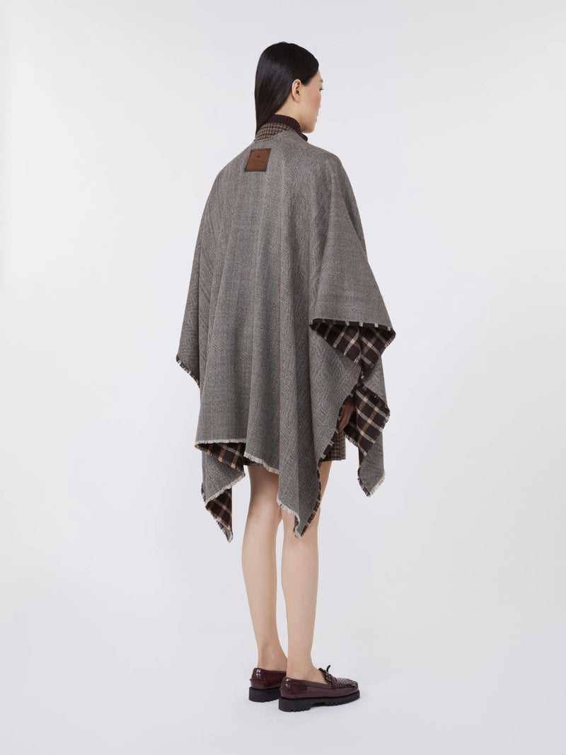 Mantella in lana double face - MARRONE SCURO WEEKEND MAXMARA