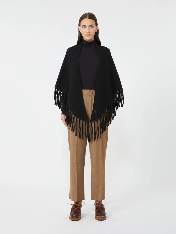 Scialle in lana con frange - NERO WEEKEND MAXMARA