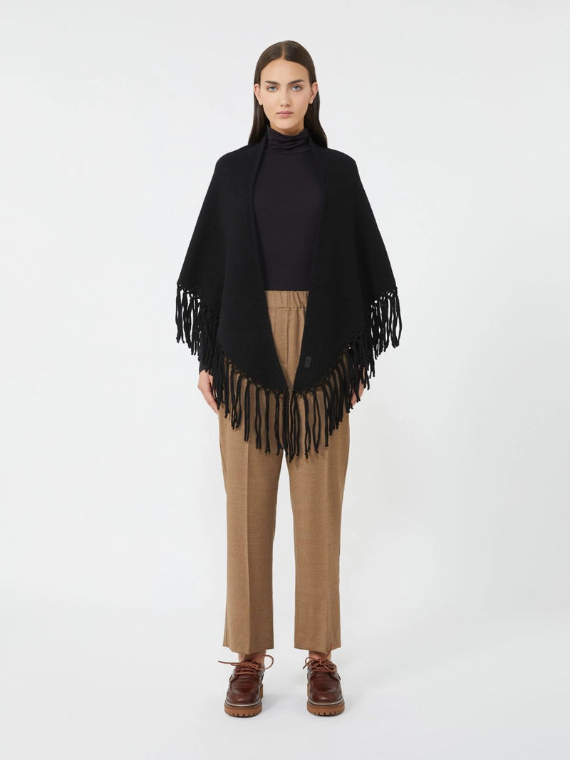 Scialle in lana con frange - NERO WEEKEND MAXMARA