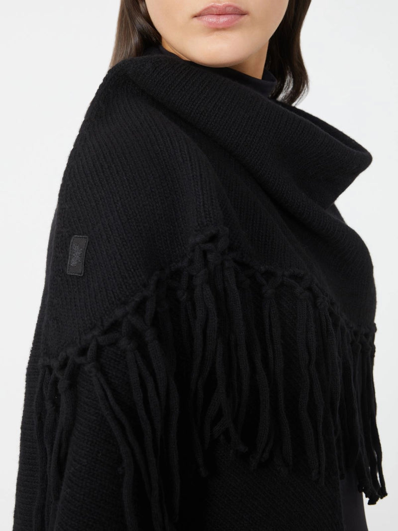Scialle in lana con frange - NERO WEEKEND MAXMARA