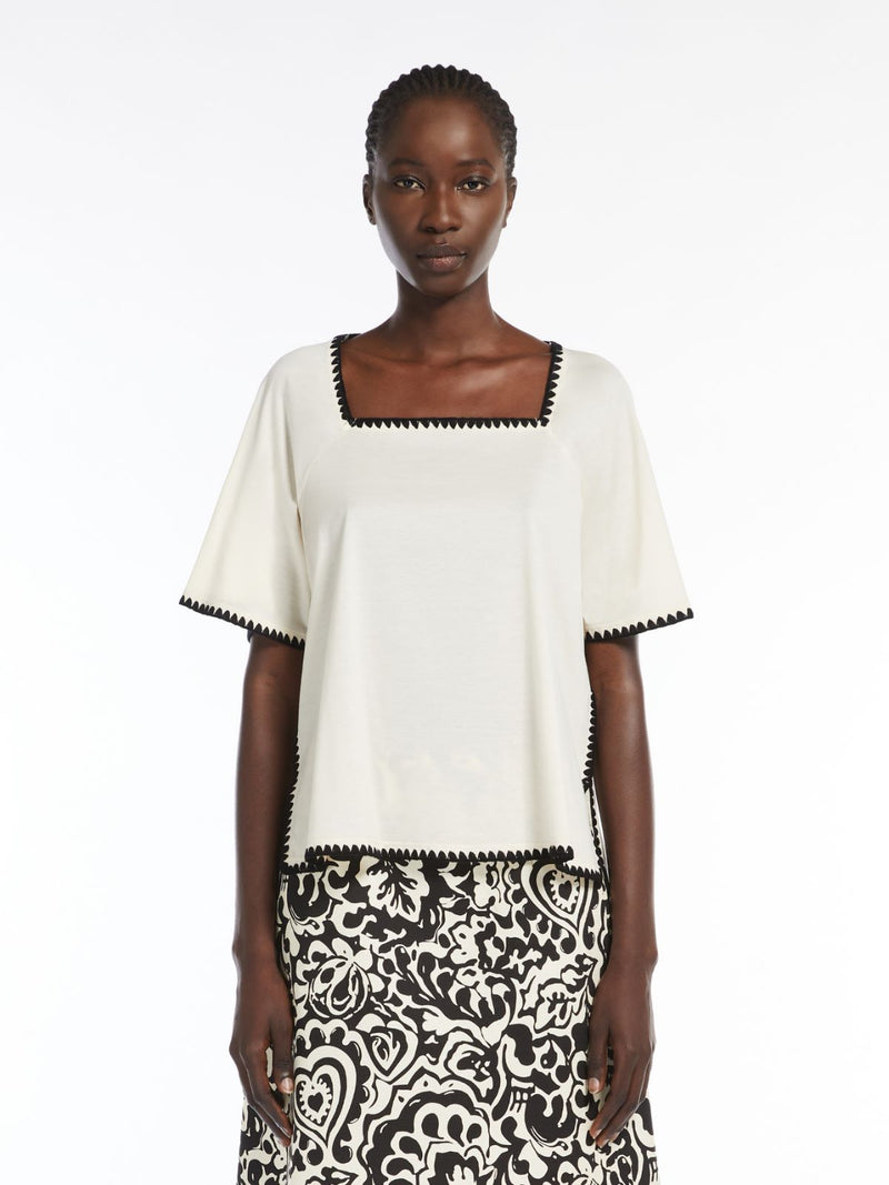 Top in jersey con ricamo WEEKEND MAXMARA